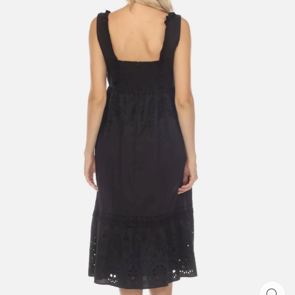 Johnny Was Jade Jesminda Eyelet Embroidered Midi Dress - Picture 2 of 10